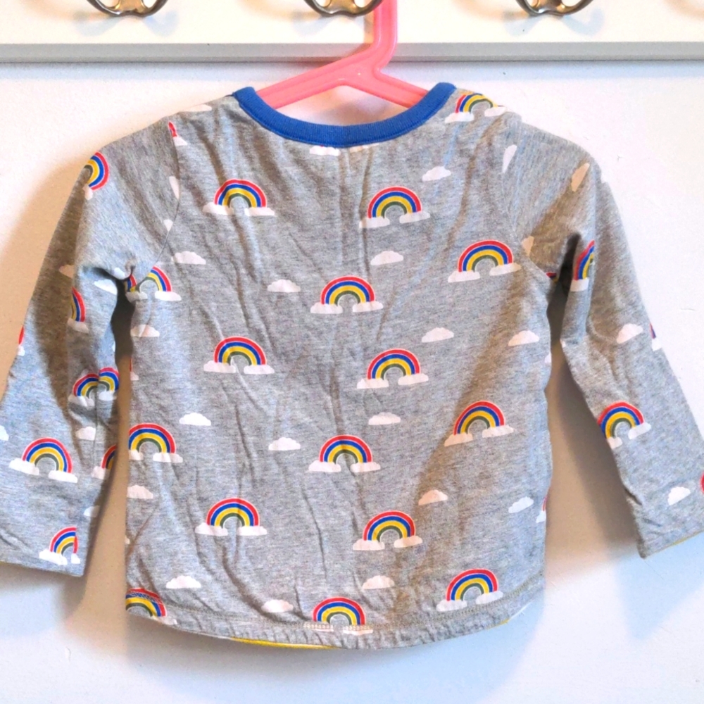 Reversible sweatshirt tops